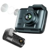 Boat Hive Dashcam F1, 4K Ultra HD Front & Full HD Rear Recording, Sony STARVIS, ADAS Voice Commands, Dual Channel Recording, GPS Route Log, Wi-Fi, 150° Wide FOV, Smart Parking (Steel Blue)