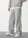 Blacktail Striped Men Grey Track Pants