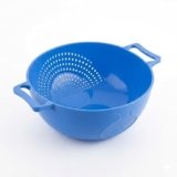 Rice Washer Bowl Kitchen Rinse Bowl with Side Drain Holes | Multiuse Washing Tub for Dal, Noodles, Produce & Grains | Easy Flow Straining Container with Grip Handles | BPA Free Utility Basket