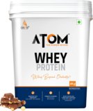 AS-IT-IS Nutrition ATOM with Digestive Enzymes | USA Labdoor Certified for Purity Whey Protein(4 kg, Choco Hazel Fusion)