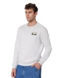 Wildcraft Men Sierra Solid Cotton Blend Round Casual Sweatshirt, Full Sleeve – Regular fit, Light Grey, Extra Large