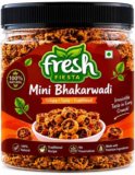 Fresh Fiesta Mini Bhakarwadi | Crispy & Spicy Maharashtrian Snack | Authentic Traditional Bhakarwadi(500 g)