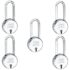 Link® 65mm New Round Padlocks 5Pcs Set | 50,000 Key Combinations | Made in India | Double Locking| Steel Body | Iron Lever | 3 Keys for Each Padlock