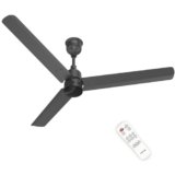 Polycab Wizzy Plus 1200mm 5-Star BLDC, Remote Ceiling fan for Living Room| 55% Energy Saving, 100% Copper, High Air Delivery, Free Installation | 3+1 yr Warranty【Matt Black】