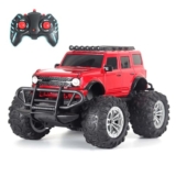 popsugar Off Roader Rechargeable Remote Control Car | RC Car Monster Truck | 4 Headlight Modes | Lithium Battery | C-Type Charging | 2.4GHz Remote Controller | Made in India, Red