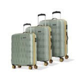 Aristocrat Comet Set of 3 (Cabin+Medium+Large) Hard Case Trolley Bags,Green