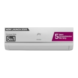 Godrej 1 Ton 3 Star Inverter Split AC with 5-In-1 Convertible Cooling | 5 Years Comprehensive Warranty| AI Powered | Heavy Duty Cooling at 52°C (AC 1T EC HIC 12Y3TH CA, White)