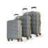 Aristocrat Solana Set of 3 (Cabin+Medium+Large) Hard Case Trolley Bags,Grey