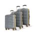 Aristocrat Solana Set of 3 (Cabin+Medium+Large) Hard Case Trolley Bags,Grey