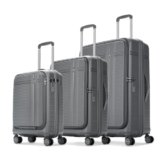 Aristocrat Solana Set of 3 (Cabin+Medium+Large) Hard Case Trolley Bags,Grey