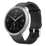 Amazfit Active 2 Premium (Smartchoice) 44mm Smart Watch, Sapphire Glass Display, Free Silicon Strap, Built in GPS, 10day Battery, 5ATM, iOS & Android, 2000 Nits, 160+ Sports Mode, Black Leather