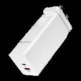 ZEBRONICS 100 W GaN 2.4 A Dual Port Mobile Charger with Detachable Cable(White)