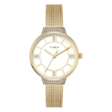 TIMEX Champagne Round Dial Analog Women’s Watch – TWEL22401