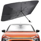 Eliane Car Sun Shade Windshield Cover – Foldable Umbrella Sun Shade for Car Front Window, Sun Protection & Heat Insulation, Carbrella, Full Cover for Most Vehicles