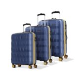 Aristocrat Comet Set of 3 (Cabin+Medium+Large) Hard Case Trolley Bags, Blue
