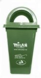 Milan Plastic Garbage Dustbin With Dome Lid 80 Litre Black