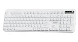 Acer SoftKey Pro Wireless Keyboard | 2.4GHz USB Connectivity | Full-Size 108-Key Layout with Numeric Keypad | Silent Round Keys | Slim Minimalist Design | Windows & iOS | White | AAA Battery Included