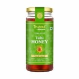 Baidyanath Trusoul Pure & Natural Tulsi Honey 500g | Wild Forest Sourced | Natural Immunity Booster | Raw & Unprocessed Honey | No Adultration | Glass Jar | Lab Certified