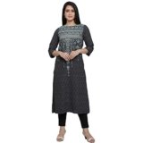 BIBA Women’s Cotton Regular Fit Kurta