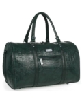 Fur Jaden Green Textured Leatherette Stylish & Spacious Weekender Duffle Bag for Travel for Men and Women