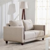 Home Centre | Berry 3-Seater Fabric Sofa | Sofa for Living Room | Solid Wood | Beige | 1 Year Warranty