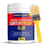Crack Seal Glue 300gm with Brush Transparent Waterproof Resin Epoxy for Roof Leakage Crack Seal Agent Roof Water Leakage Solution Water Proof Glue for Waterproofing (300 GM / 1 Pack),
