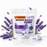 Lavender Washing Machine Cleaner Tablets 16 PCS – Washer Cleaner & Descaler for Front Load & Top Load Washers, Deep Cleaning Deodorizer, Odor Remover, Limescale Remover, HE Tub Cleaner
