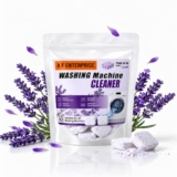 Lavender Washing Machine Cleaner Tablets 16 PCS – Washer Cleaner & Descaler for Front Load & Top Load Washers, Deep Cleaning Deodorizer, Odor Remover, Limescale Remover, HE Tub Cleaner