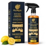 FLORUN Kitchen Cleaner & Degreaser Spray 500ml | Powerful Grease Remover for Kitchen Chimney, Gas Stove, Tiles, Sink & Countertop | Multi Surface Cleaner | Non Toxic Formula | (LEMON)