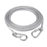 Heavy Duty Stainless Steel Clothesline Rope with Safety Hooks – 10 Meter Portable Steel Wire Laundry Drying Line, Rust Resistant Multipurpose Hanging Cable for Balcony, Travel, Camping, Home & Outdoor Use