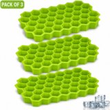 Triffy Multicolor Silicone Ice Cube Tray(Pack of3)
