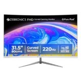 Zebronics 31.5 Inch FHD Curved Gaming Monitor with 220Hz, 300 nits, 1ms MPRT, HDR10, 1080p, Adaptive Sync, HDMI & DP Port, USB, Built-in Speakers, Wall Mountable, Bezel-Less Design (AC32FHD)