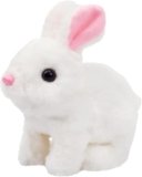 Radhav Mart Walking and Hopping Bunny Toy with Sounds, Jumping Rabbit with Moving Ears, Twitching Nose and Mouth, Fun Educational Interactive Toy for Babies and Kids