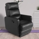 Recliners India Single Seater Manual Recliner Sofa | 3 Modes of Comfort | 220 Manual Recliner Chair | Cushion Armrest | Living Room Recliner Sofa | 1-Year Manufacturer Warranty | Colour- Black
