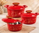 Flipkart SmartBuy Akoya Classic Insulated Inner Stainless Steel Chapati/Biryani/Vegitable Serving Pack of 3 Thermoware Casserole Set(500 ml, 1000 ml, 1500 ml)