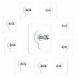 JIALTO 10 Pcs Adhesive Nails Wall Poster Non-Trace Stick Wall Hook, Adhesive Hooks, Heavy Duty Wall Hooks for Hanging, Durable Practical Transparent Strong Adhesive Screw Wall Nail Hook