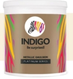 Indigo Metallic Emulsion Platinum Series – Sparkling Metallic Texture Wall Paint | Water-Based | Anti-Fungal & Algae Resistant | Interior & Exterior Use | 500 ml Chocolate