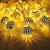 XERGY Plastic Moroccan Ball Led String Fairy Lights Outdoor And Indoor For Home Decoration Light, Diwali Lights & Christmas Party (Warm White,Corded Electric), 2 Meters