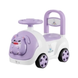 Lifelong Bunny Manual Push Ride-On Toy Car with Back Support for Boys & Girls 1-4 Yrs, Distraction-Free, Non-Musical, Easy Installation, 50kg Capacity, Steering Wheel, Indoor Outdoor (LLCBBR01)