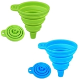Tanna Enterprise Silicone Collapsible Portable Funnel||Kitchen Folding Funnels Hopper Kitchen Tool for Transferring Liquid & Powder Cooking Tools|| (Multicolor) FUNNEL EASY TO USE