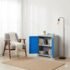 Cello Novelty Compact Bookshelf, Ice Brown | 2 Dustproof Doors | Space Saving Cupboard | Plastic Book Shelf | Multipurpose Book Shelf for Home, Office | Book Organizer for Library