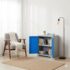 Cello Novelty Compact Bookshelf, Ice Brown | 2 Dustproof Doors | Space Saving Cupboard | Plastic Book Shelf | Multipurpose Book Shelf for Home, Office | Book Organizer for Library
