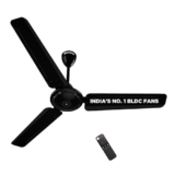 atomberg Ameza Remote Controlled 1200mm BLDC Ceiling Fan | BEE 5 Star | High Air Flow | Low Noise | Power Saving | Timeless Design with 2 Year Warranty | Gloss Black