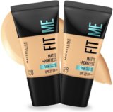 MAYBELLINE NEW YORK Fit Me Matte + Poreless 16H Oil Control Foundation, Shade 128, 18 ml, Pack of 2 Foundation(Shade 128, 36 ml)
