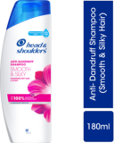 HEAD & SHOULDERS Smooth and Silky Anti-Dandruff Shampoo for All-Hair Types(180 ml)