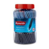 Reynolds AEROSLIM Ball Pen SET – 70 PENS (60 BLUE, 5 Black, 5 Red) | PEN WITH COMFORTABLE GRIP |BALL PENS FOR WRITING | PEN FOR STUDENTS & OFFICE STATIONERY | 0.7 mm TIP SIZE