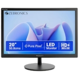 ZEBRONICS LED Monitor, 20 inch, HD+ 1600×900, 16:9 Aspect Ratio, 16.7M Colors, HDMI & VGA, Wall Mountable (EV20)