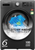 Whirlpool 7 kg 5 Star Inverter 100+ Tough Stains, Steam Technology, Fully Automatic Front Load Washing Machine with In-built Heater Grey(SUPREME CARE 7012 -E)