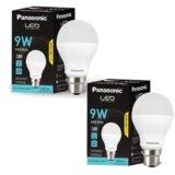 Panasonic Dura Saver 9W Bulb, B22 LED Bulb Base For Home & Office, 1 Year Warranty, Energy Efficiet, 6500K Cool Daylight (Pack of 2)