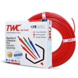 TWC Active Red 4 SQMM 90 METER | Copper Wire | HRFR (Heat Resistant Flame Retardant) Lead-Free Cable | Low Smoke Halogen-Free Wire for Home & Industrial Electrical Wiring